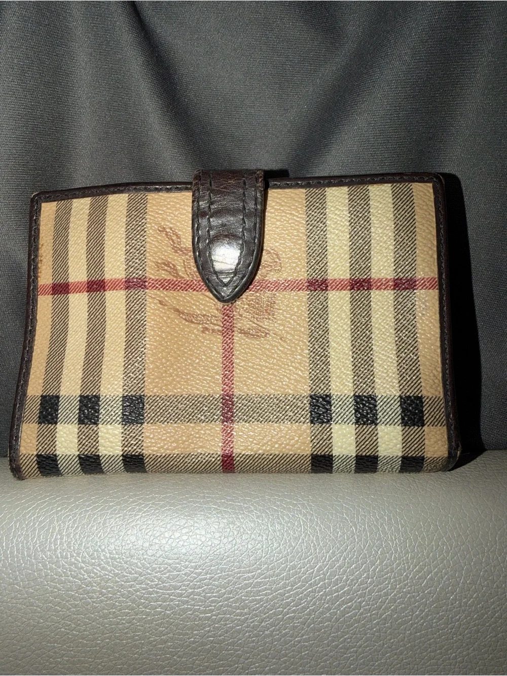 Burberry Plaid Leather Wallet